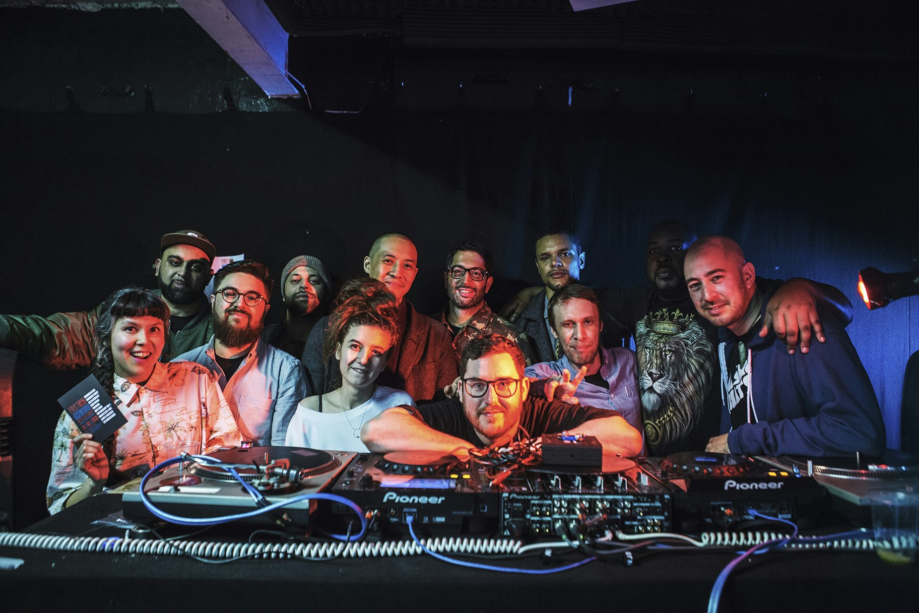 Aly Gillani (center rear) and First Word family at the 14th birthday party. Photo by Fabrice Bourgelle.